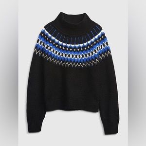Gap Fair Isle Funnel Neck Sweater